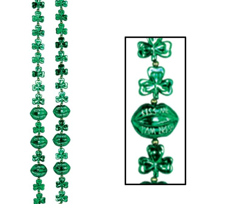Shamrock Beads w Kiss Me Lips