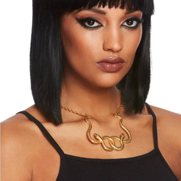 Gold Metal Egyptian Snake Necklace