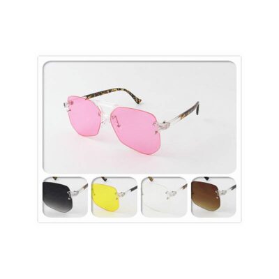 Rimless Angle Cut Lens Sunglasses