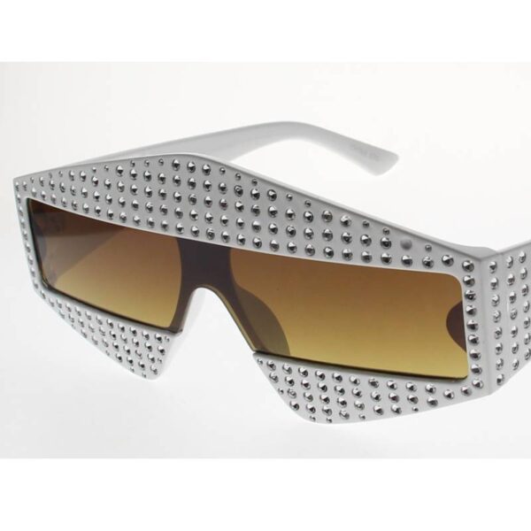 Printed Rhinestone Frame Sunglasses - Style 2