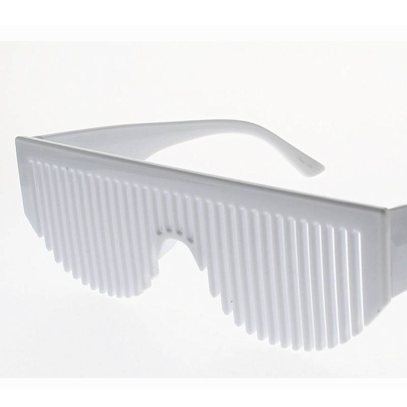 Vertical Comb Teeth Eyeglasses-white