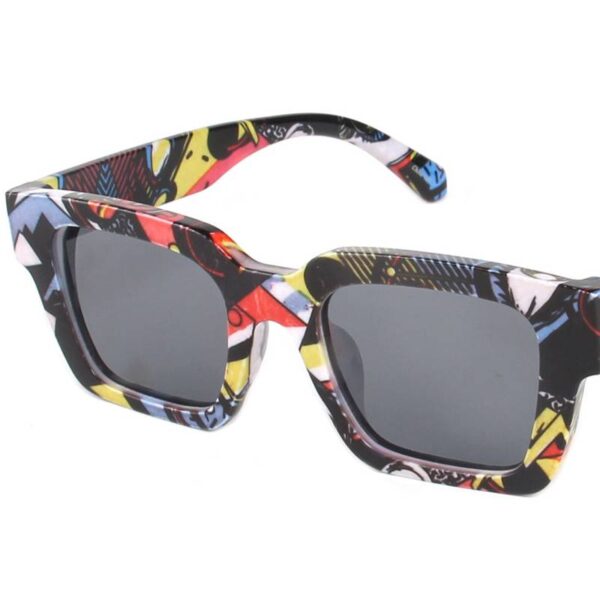 Abstract Printed Frame Sunglasses Style 2