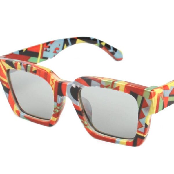 Abstract Printed Frame Sunglasses Style 3