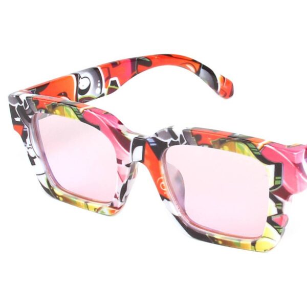 Abstract Printed Frame Sunglasses Style 4