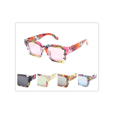 Abstract Printed Frame Sunglasses