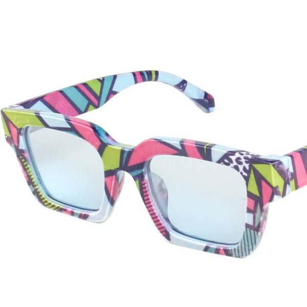 Abstract Printed Frame Sunglasses Style 1