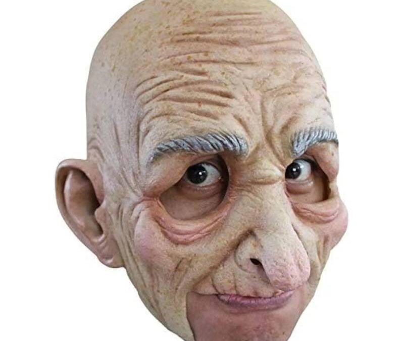 Old Man Open Mouth Latex Mask