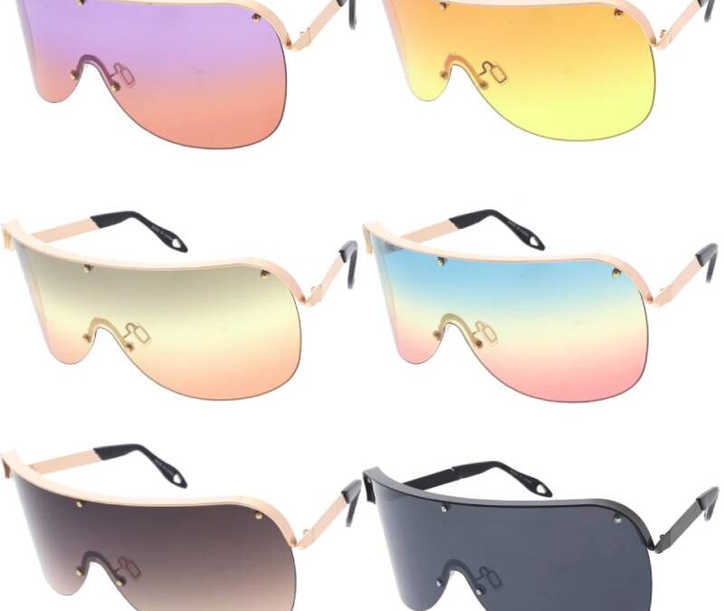 Large Shaded Uni-Lens Sunglasses