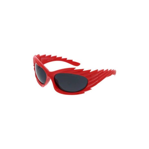 Opaque Brushed Frame Sunglasses red