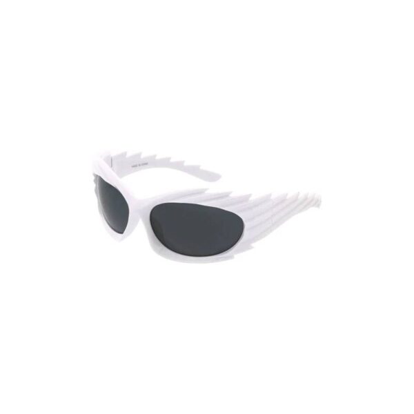 Opaque Brushed Frame Sunglasses white
