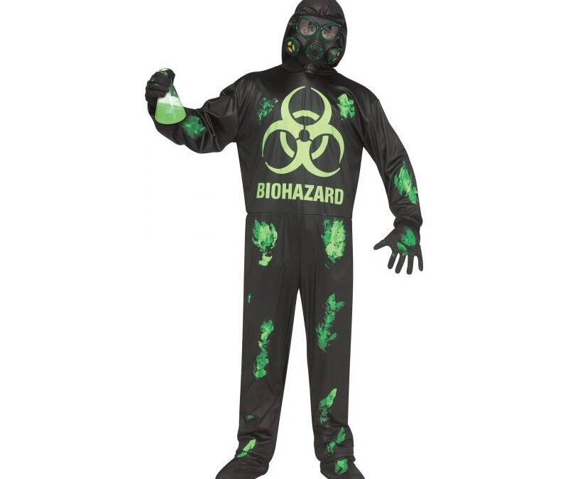 Biohazard Suit w Light Up Mask