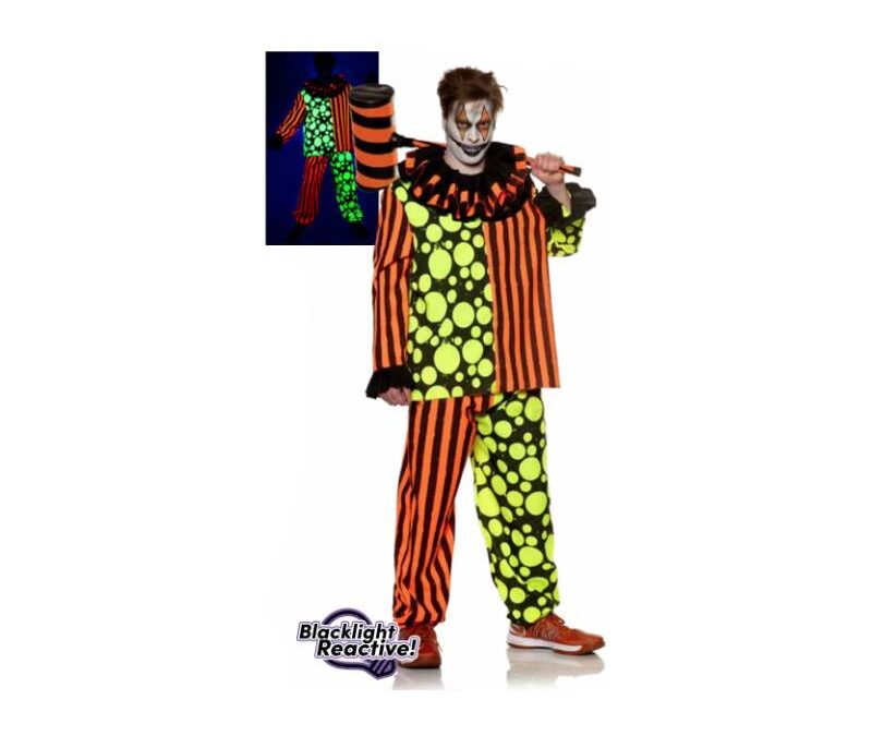Neon Terror Clown Blacklight Reactive