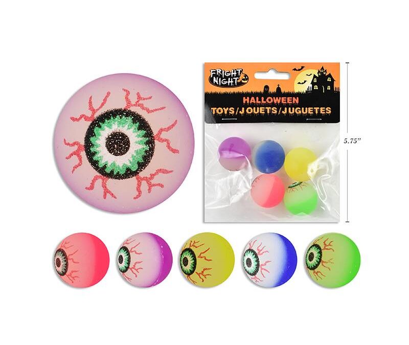 30mm Rubber Asst Hi-Bounce Eyeballs