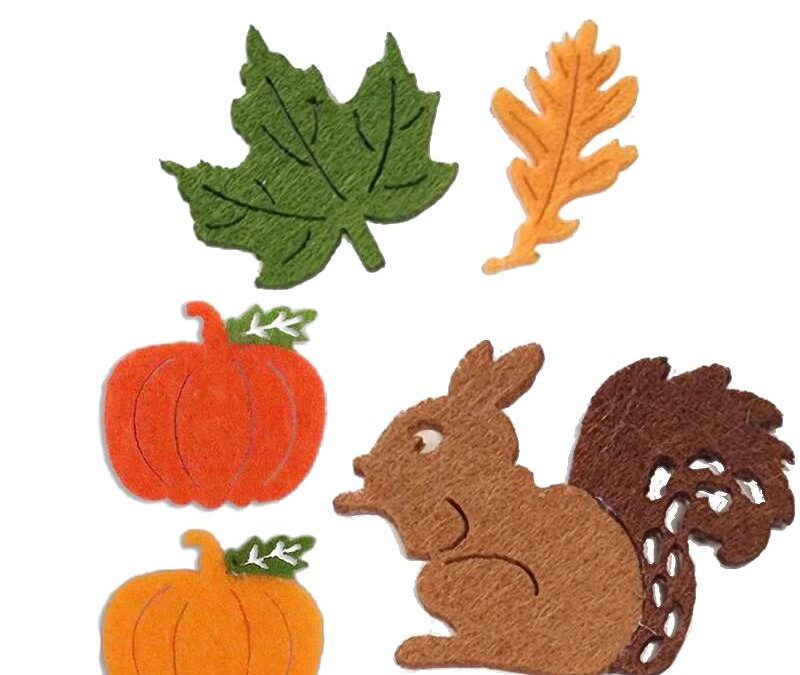 1.5″ Felt Harvest Die-Cut Decorations