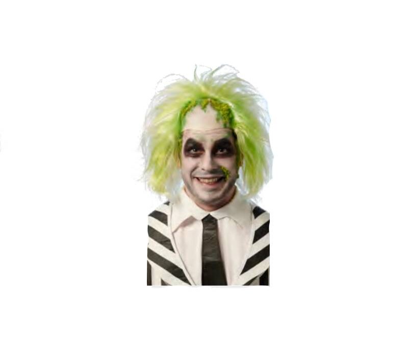 Trickster Wig White w Green