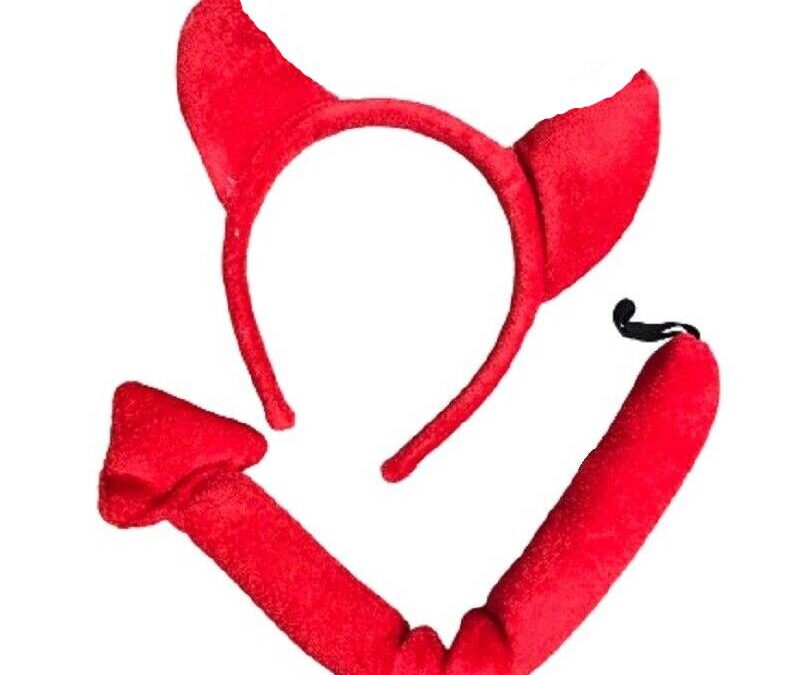 Fabric Devil Headpiece & Tail Set