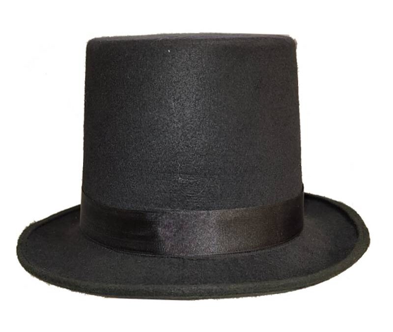 Black Soft Felt Top Hat