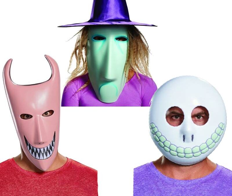 Vacuum Form Plastic Nightmare Before Christmas Masks