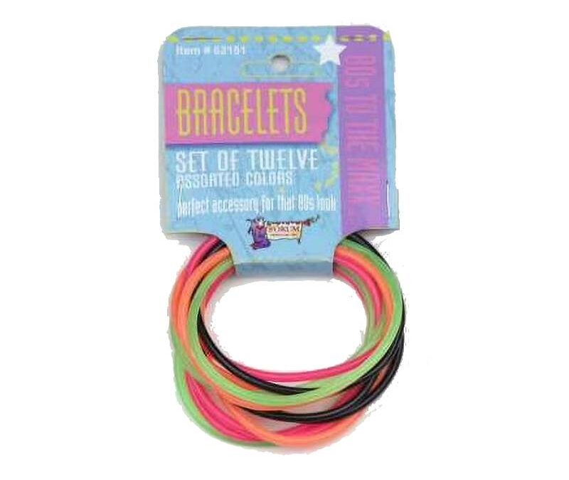 12 Piece Asst Rubber Bracelet Set