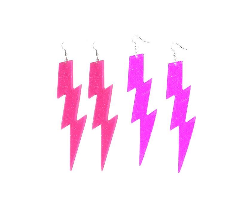 80s Lightning Bolt Earrings