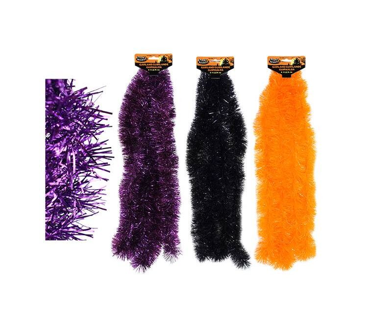 9′ Solid Color Tinsel Garland