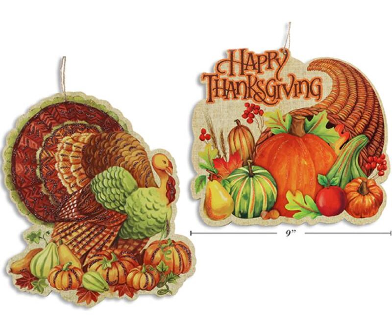 9″ x 11″ Harvest Thanksgiving Hanging Foam Plaque
