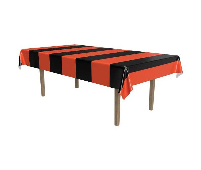 Orange & Black Stripes Table Cover
