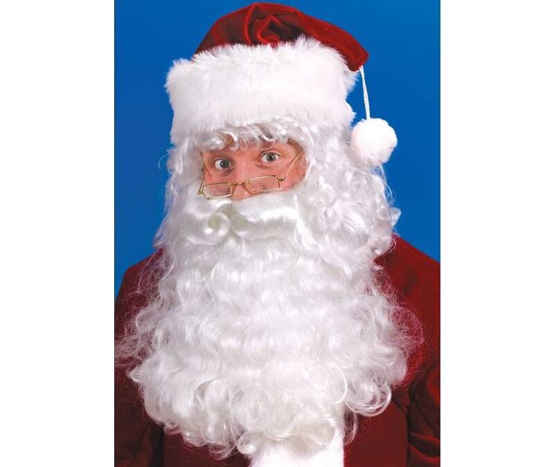 Santa Wig and Beard Set w Eyebrows Set