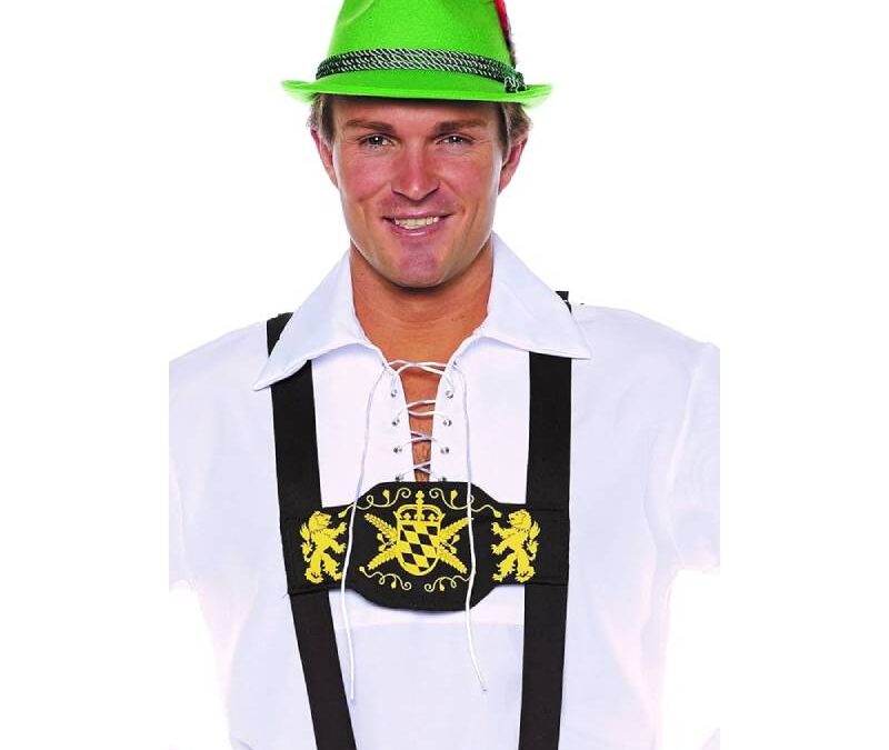 Fabric Lederhosen Adult Suspenders