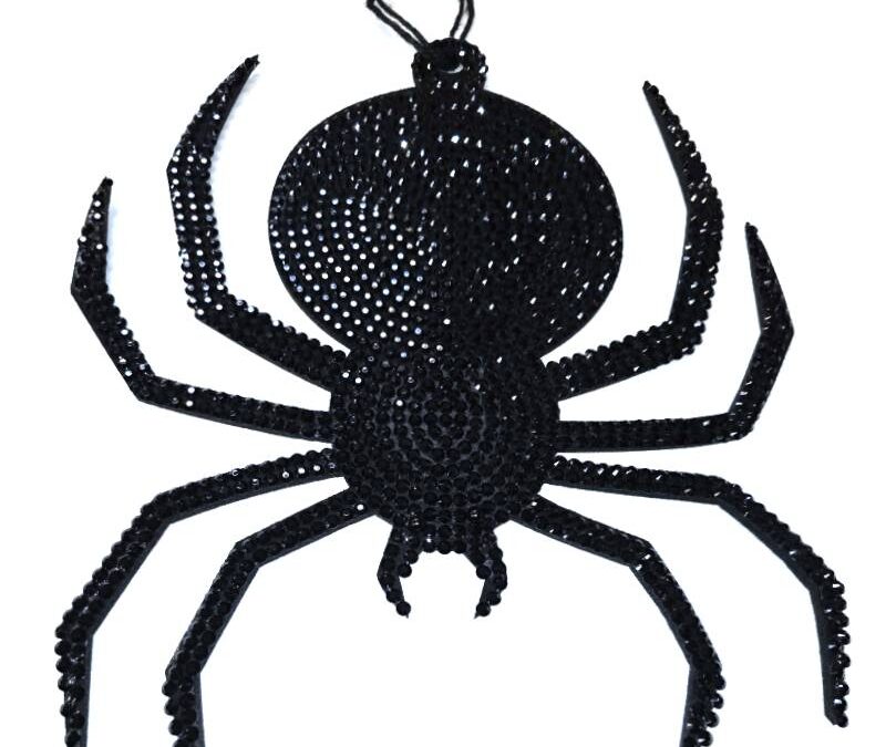 14″ Rhinestone Hanging Spider