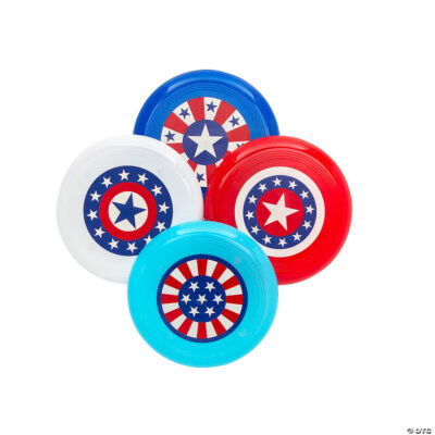 3.5 inch Round Plastic Patriotic Flying Discs