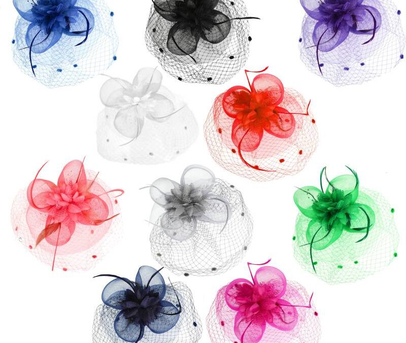 Fascinator with Satin & Lace Flower