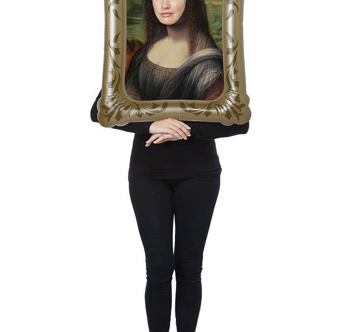 Mona Lisa Painting w Inflatable Frame