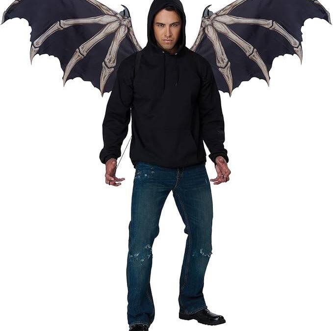 Cosplay Fabric Skeleton Bone Expanding Wings