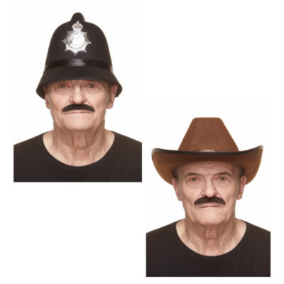 Narrow Pencil Mustache Black or Brown