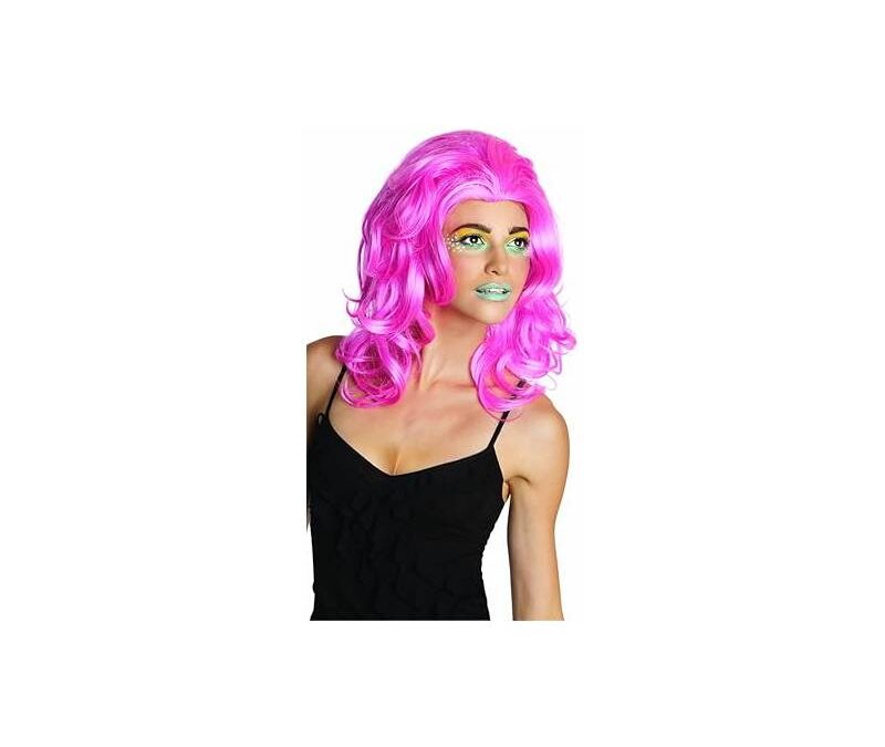 Wavy Wig Neon Pink