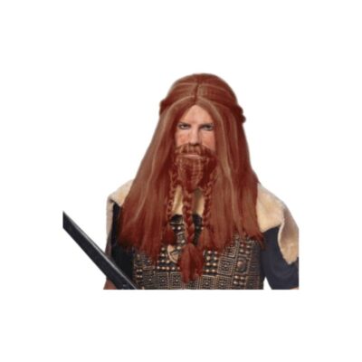 Viking Wig & Beard Natural Red