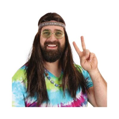 Hippie Wig w Glasses and Headband