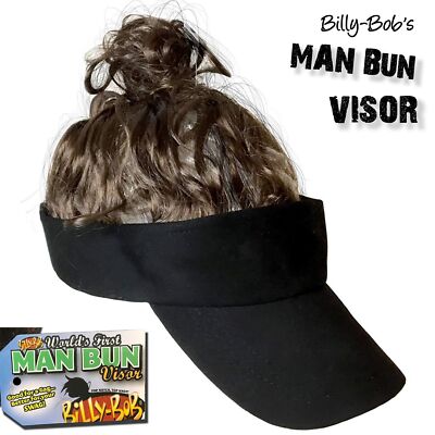 Fabric Billy Bob Man Bun Visor Hat