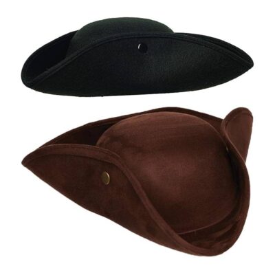 Soft Felt Tricorne Hat w Snaps