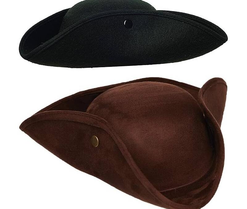 Soft Felt Tricorne Hat w Snaps