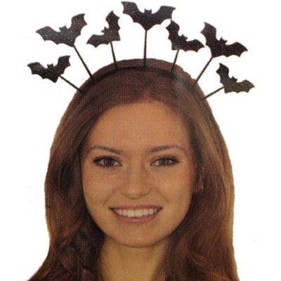 Glitter Fabric Flying Bats Headband