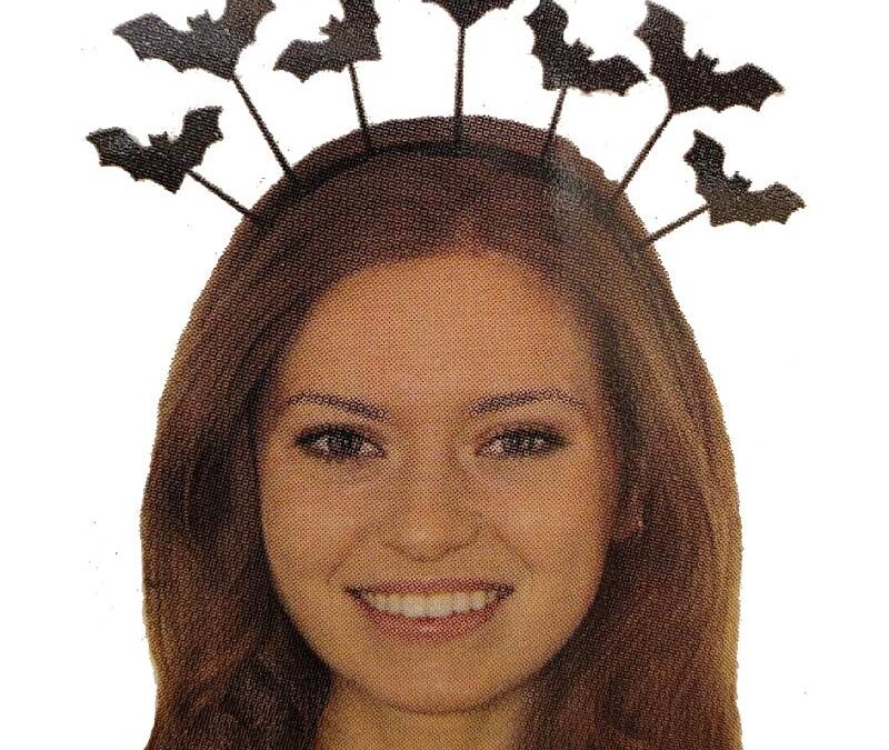Glitter Fabric Flying Bats Headband