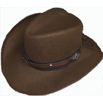 Deluxe Felt Western Cowboy Hat with Imitation Leather Band