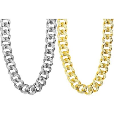 Embossed Plastic Chain Necklace