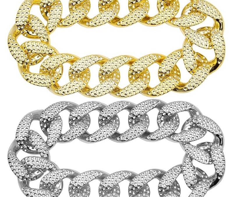 Embossed Plastic Chain Bracelet