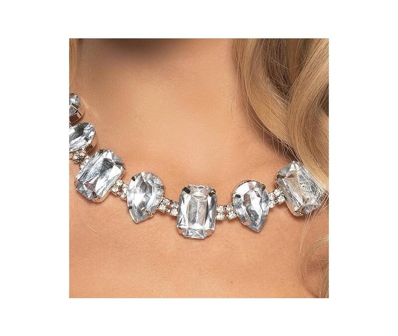 Imitation Jewel & Diamond Necklace
