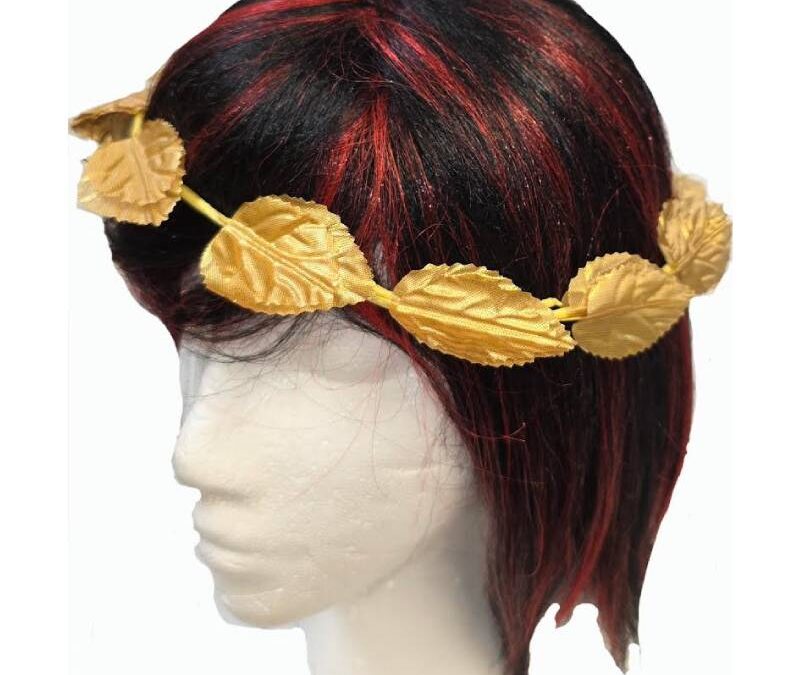 Hand-Wrapped Roman Fabric Leaf Headpiece