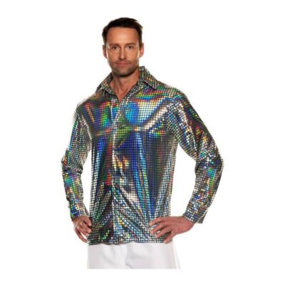 Disco Shirt Hologram Silver