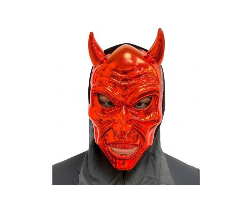 Plated Devil Full Face Hooded Mask